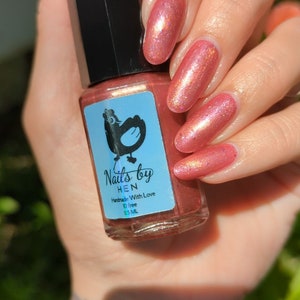 Strawberry Lemonade  Magnetic Handmade Nail Polish