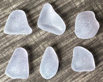 Pale Lavender Caribbean Seaglass Genuine Rare Frosted Ocean Seaglass 6 Pieces