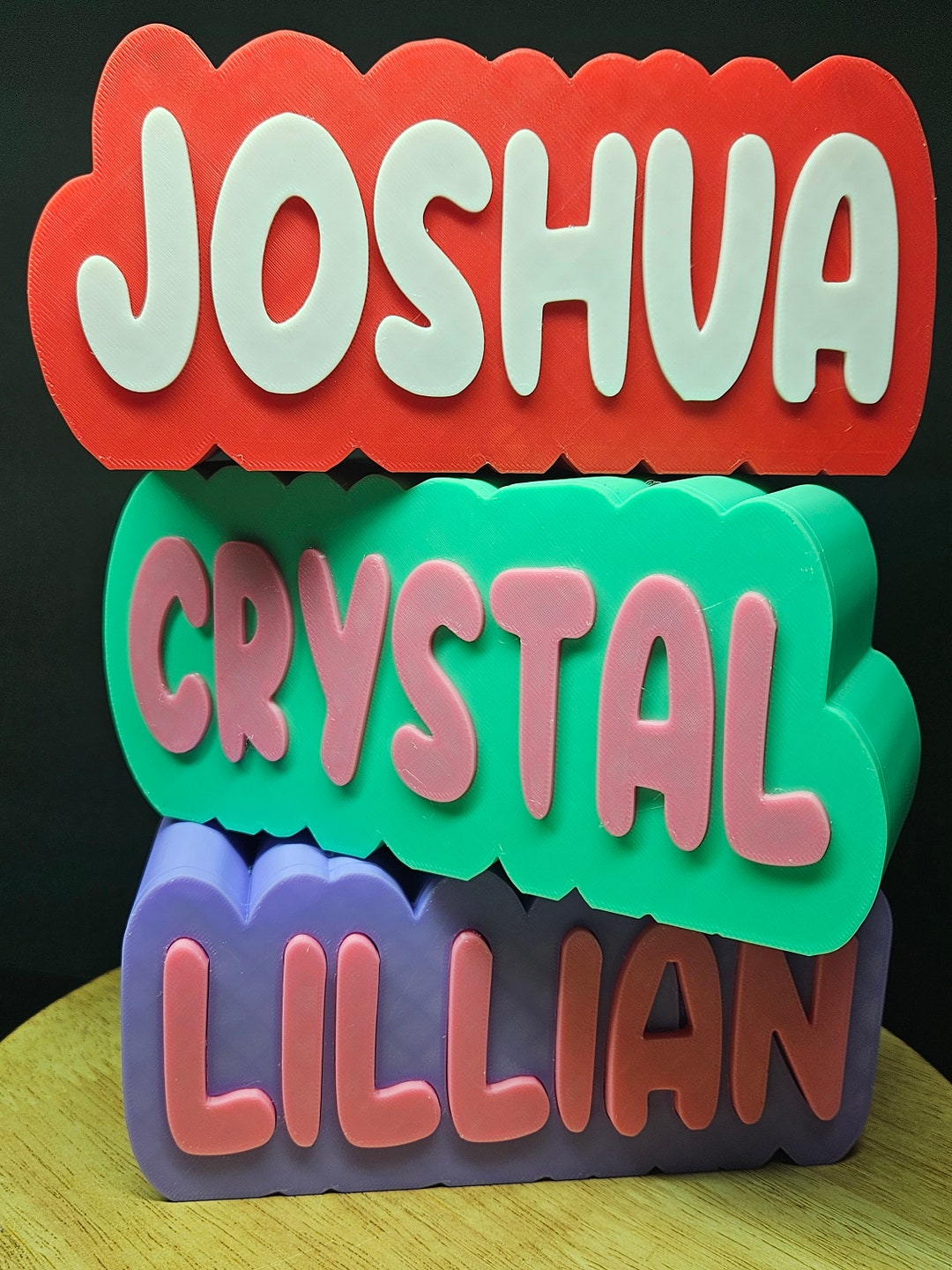 Bubble Name Piggy Bank 3d Printed Personalized Custom Gift Etsy