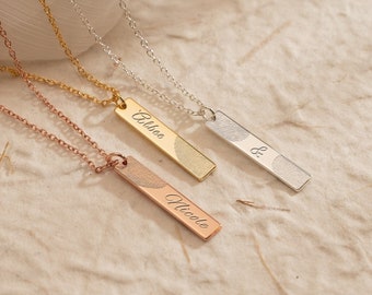 Personalized Fingerprint Name Necklace, Silver Fingerprint Necklace, Memorial Jewelry, Valentine Gift for Her, Mothers Day Gift, Family Gift