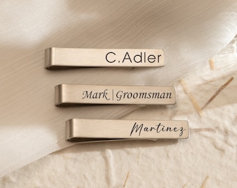 Fathers Day Gift,Custom Tie Clip,Personalized Tie Clip,Custom Tie Clip for Men,Groomsman Gift,Wedding Day Tile Clip Gift,Gift for Boyfriend