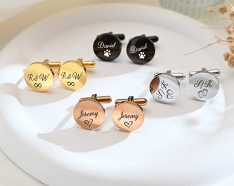 Fathers Day Gift, Custom Cuff Links for Him, Name Cufflinks for New Dad, Monogrammed Cufflinks, Best Men Gift, Wedding Gift,Anniversary Gift