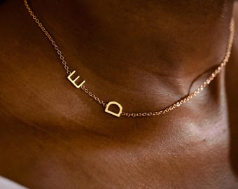 14k Gold initial Necklace , Personalized initial Necklace , Letter necklace , Personalized jewelry, Mother's Day Gift , Personalized Gifts