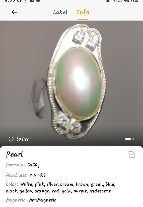 Vintage mother of pearl Ring