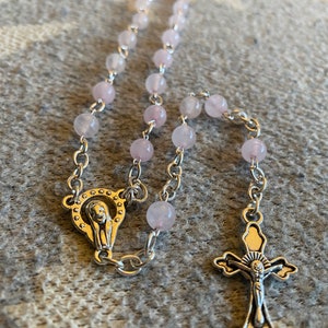 Handmade Rose Quartz Holy Rosary Beads