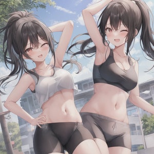 2 Fit Girls| AI Art