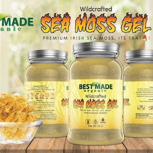 Organic Sea Moss Gel - 16 oz, Spring water added - BestMadeOrganic