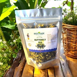 Organic Butterfly Pea Flower Tea - All Natural Blue Tea Bags, Herbal Wellness Blend