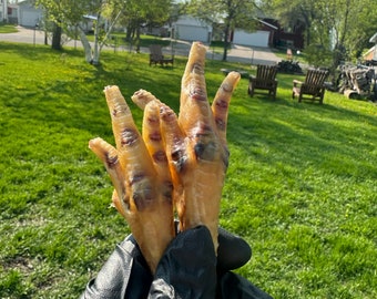 Zampe di pollo disidratate, prodotti da masticare naturali per cani, dolcetti disidratati per cani