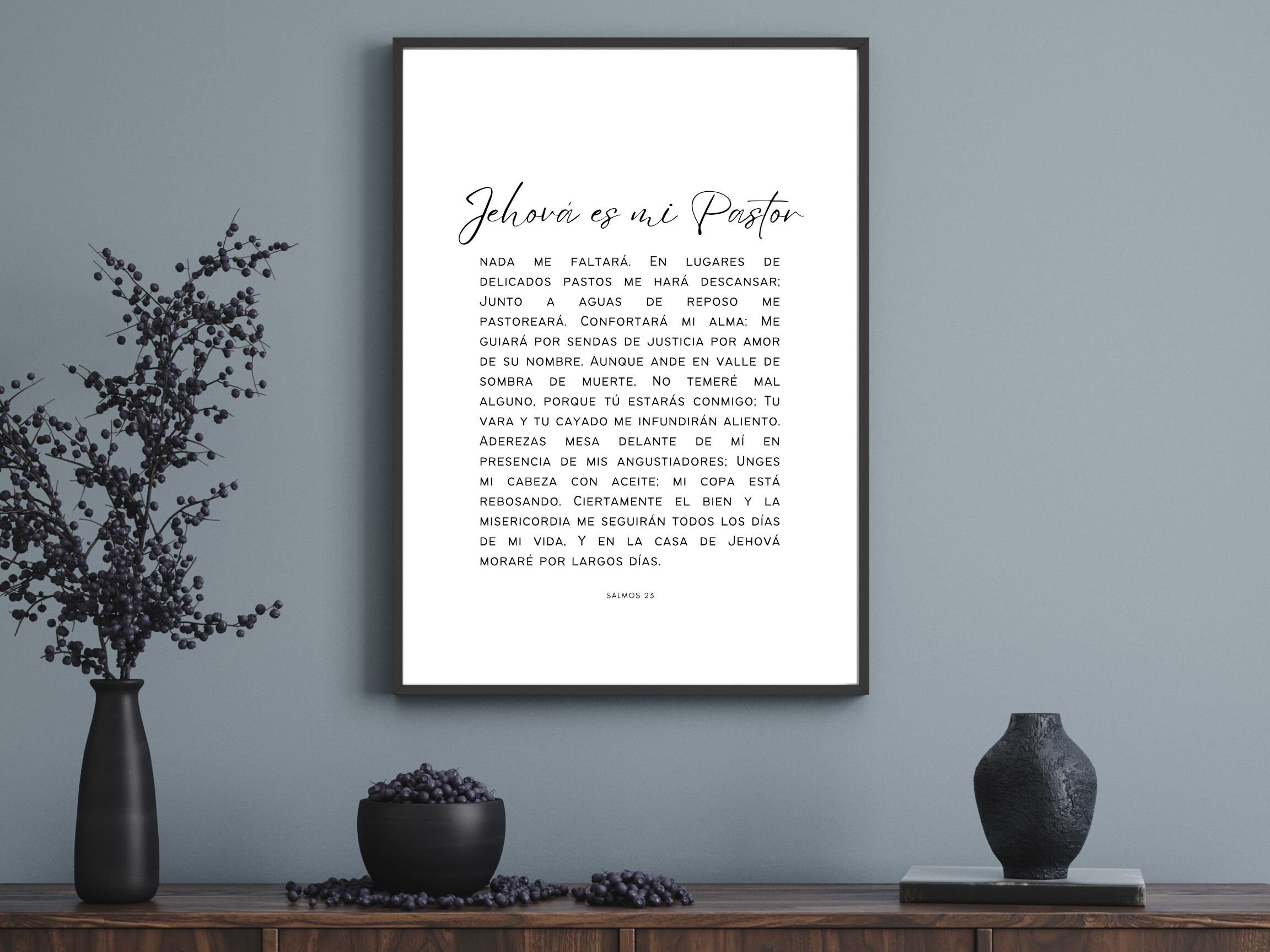 Salmos 23. Jehová Es Mi Pastor Nada Me Faltará. Spanish Bible Verse