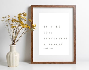 Spanish Bible Verse Print, Josue 24:15 (Digital Download)