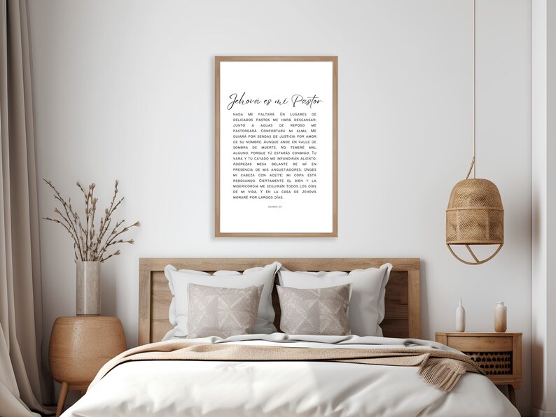 Salmos 23. Jehová Es Mi Pastor Nada Me Faltará. Spanish Bible Verse