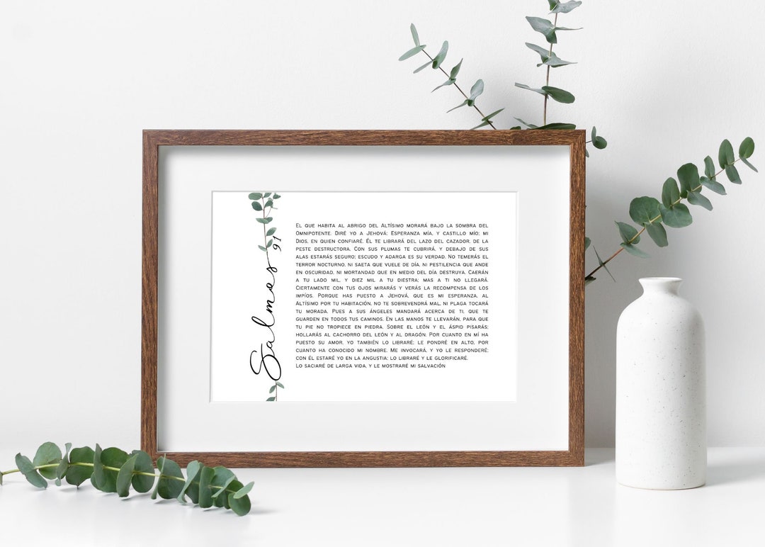 Salmos 91, El Que Habita Al Abrigo Del Altisimo. Spanish Bible Verse