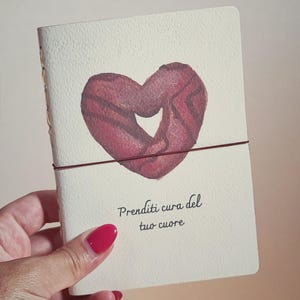 Taccuino fatto a mano cuore