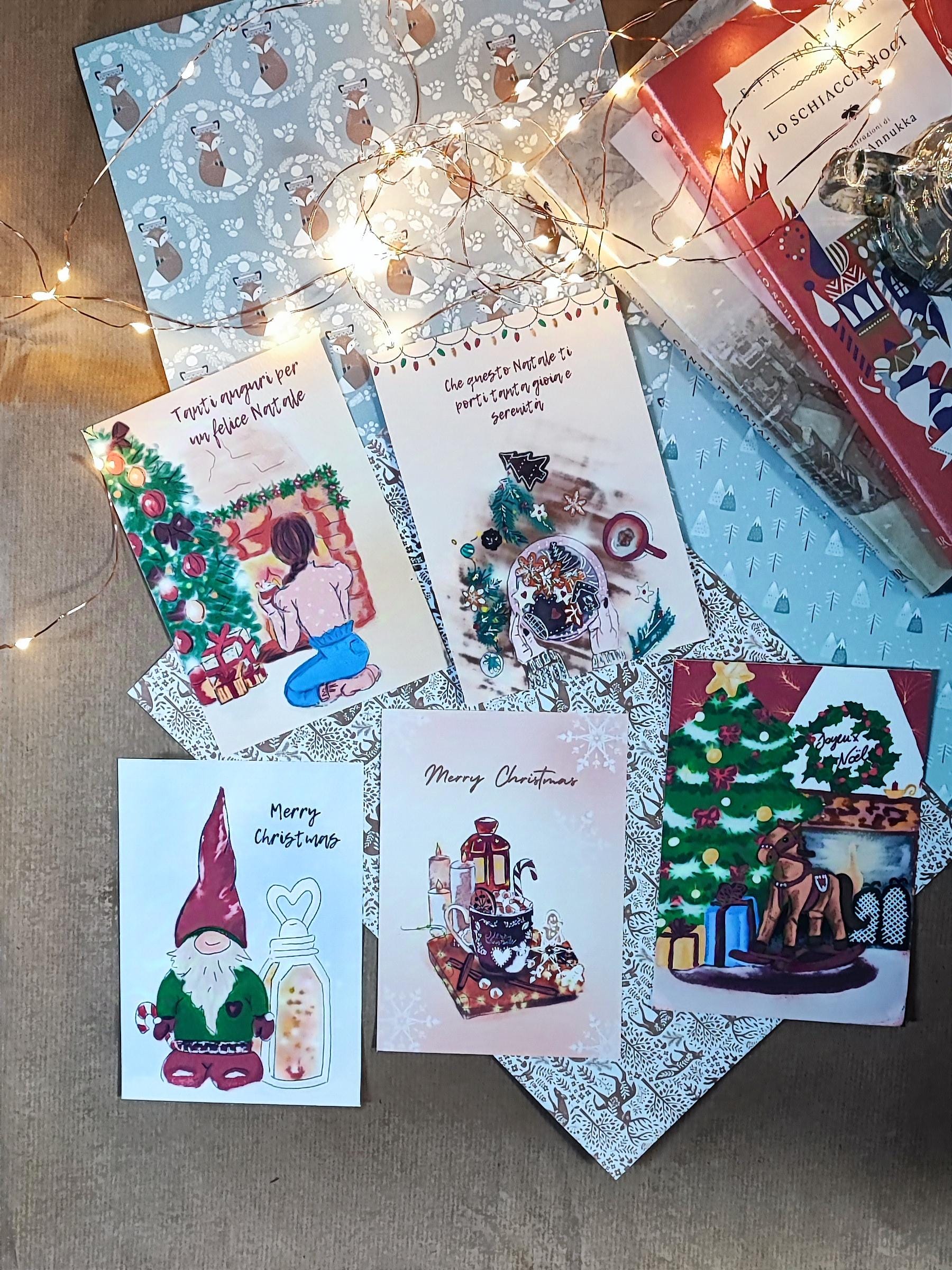 Set Di 36 Cartoline Natalizie Moderne A6 Con Frasi Di Auguri E Motivi Eleganti - Joyease - 3