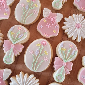 Baby in bloom cookies baby shower cookies baby in bloom