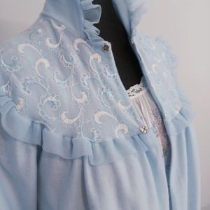 Pale Blue Nylon Bedjacket.