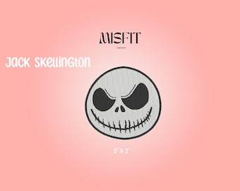 Jack Skellington Inspired Embroidered Patch