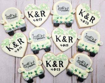 Wedding Cookies, Bridal Shower Cookies, Engagement Cookies- 1 Doz