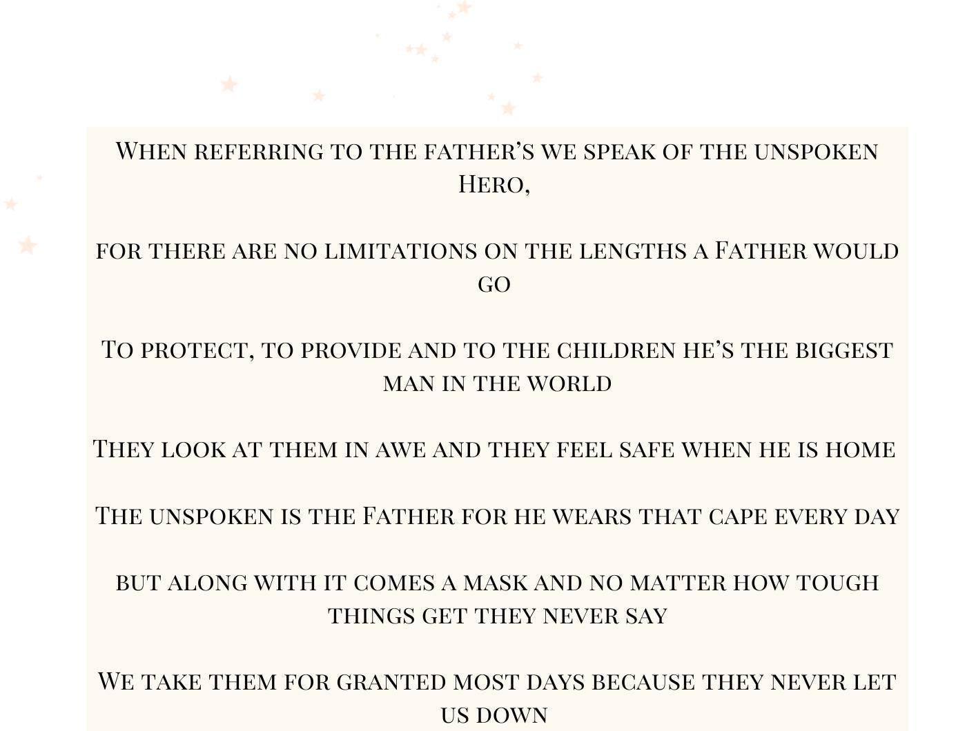 Fathers Poem - by Havva Ramadan, Downloadable Digital Art of Poem ...