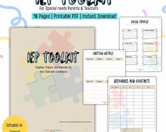 Afdrukbaar IEP-toolkit: ouderplanner voor autisme en doelentracker (pdf)