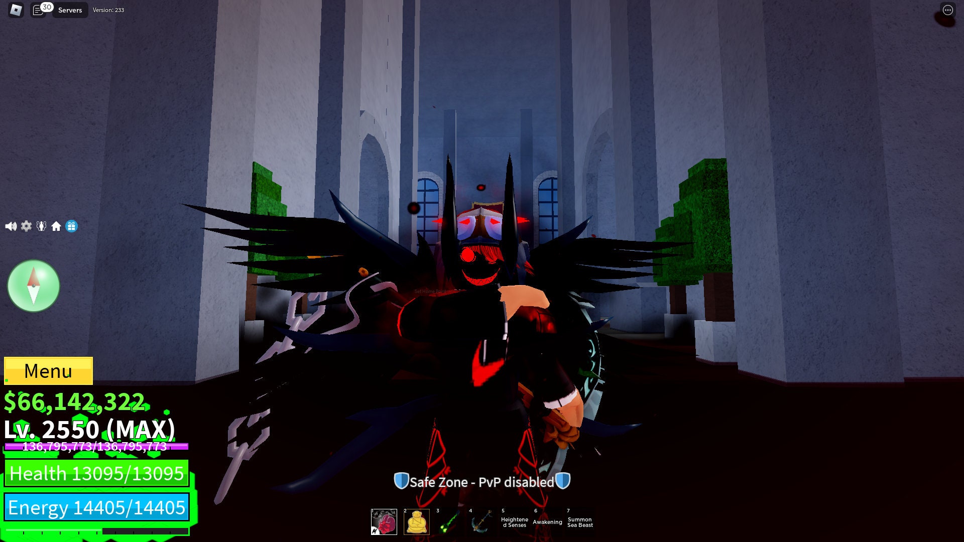 Blox Fruit Account Lv:2450Max, Awaken Dark, GodHuman