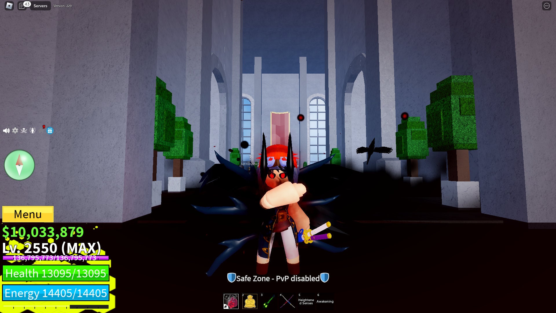 Blox Fruit Account Lv:2550Max, Full Gear Awaken Ghoul Race V4, Godhuman, Dragon Fruit, CDK, Soul Guitar