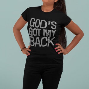 God&#39;s Got Me, God&#39;s Got My Back, Christian File, Christian Template, Rhinestone Digital Template - God&#39;s Got My Back - For Crafters Only