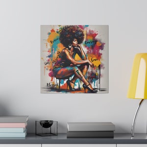 Abstract Graffiti Afro Design | African American Artwork | African American Print | Colorful Abstract Black Art
