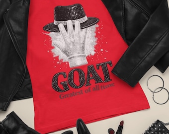 GOAT- Michael | Greatest of All Time Sparkle Hat & Glove Graphic | Transparent PNG for Sublimation and DTF T‑Shirts