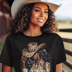 Schwarzes Cowgirl Blessed-Vorlage, Howdy/Blessed Digitale Vorlage, Geschenk für Sie, - Nur für Handwerker