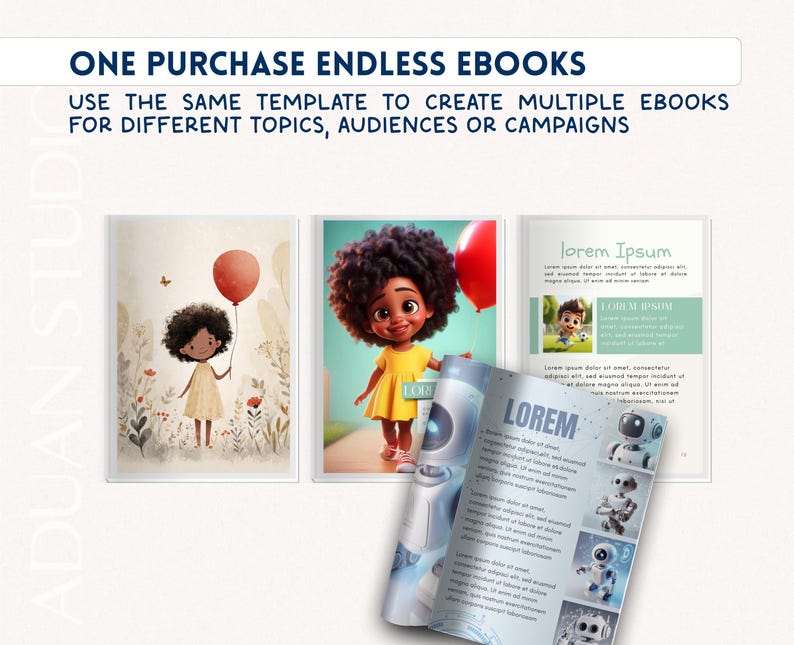 Kids Ebook Canva Template | 75-Page Editable Children's Book | Digital Download for Content Creators image 6