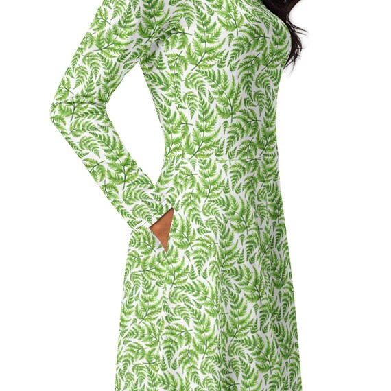 fern midi dress Ruin Fern Printed Midi Dress