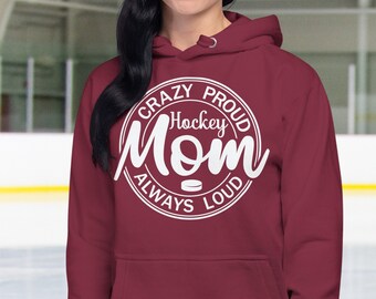 Hockey Mom Hooded Sweatshirt, Hockey Hoodie Sweatshirt for Mom, Hockey Mom Hoodie, Hockey Mom Shirt Gift