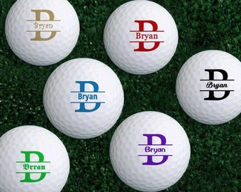 Personalized Monogram Golf Balls, Pack of 6 Custom Golf Balls, Gifts for Golf Lover, Fathers Day, Personalized Golf Balls