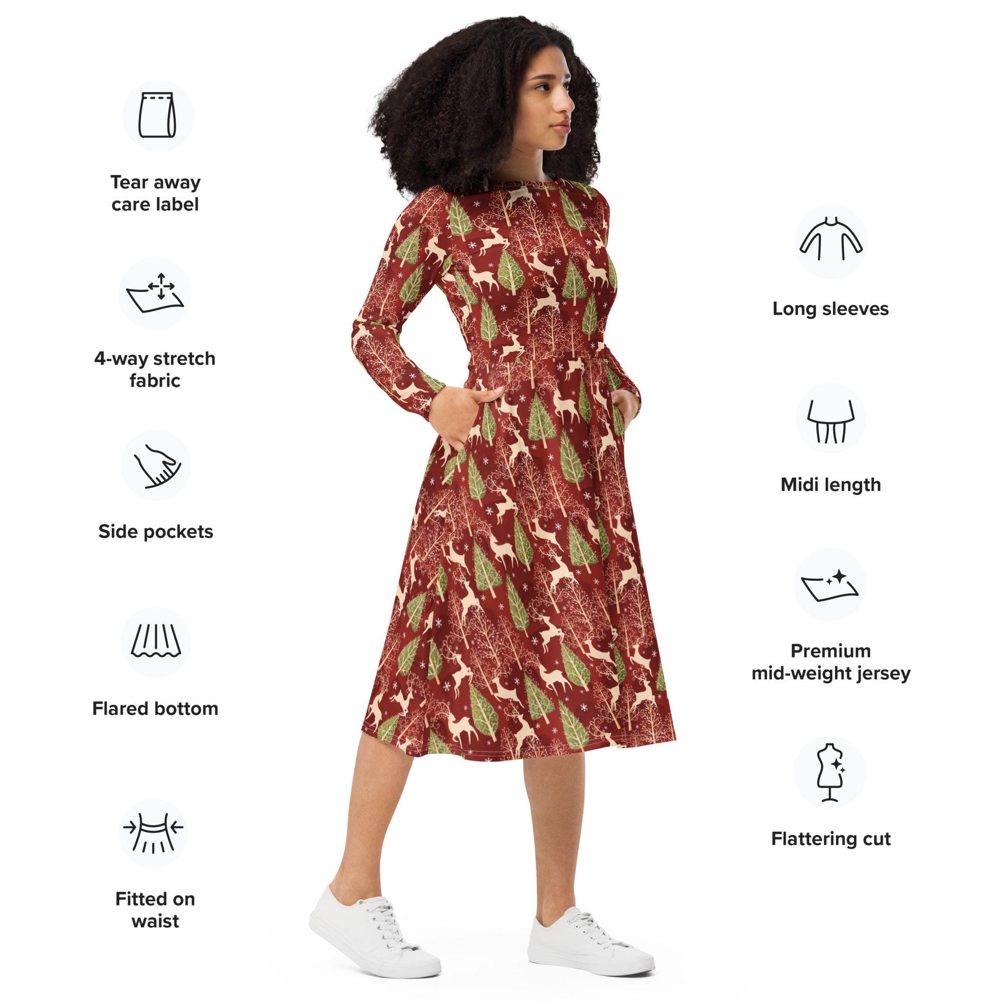 knee length dresses for ladies Mandarin Collar Festival Dress