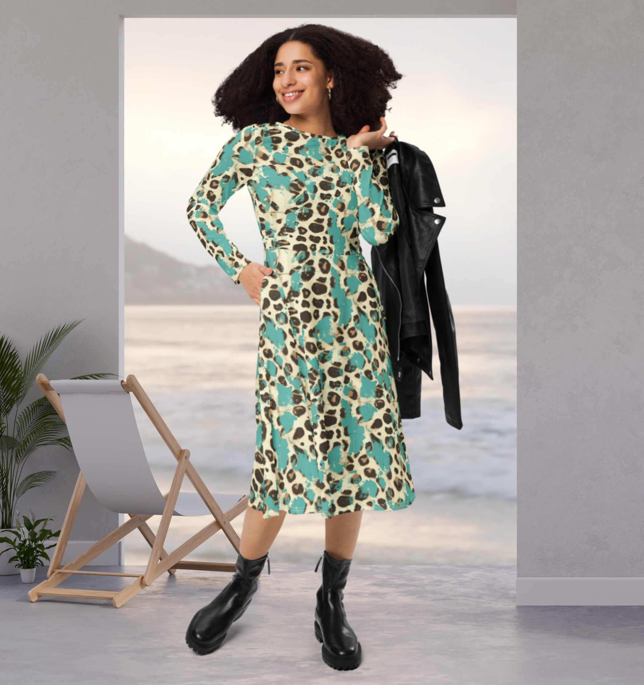 knee length dresses for ladies Harper Shirred Midi Dress main image 1