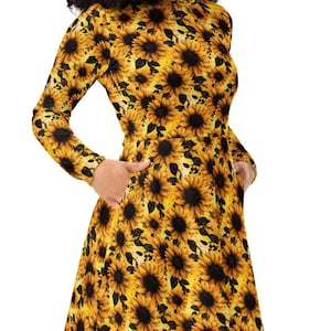 Midi Sunflower Dress - Etsy