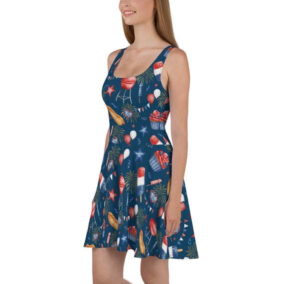 Summer Fun Sun Dress for Women Fourth of July Dress for Summer Parties Sundresses for Women Summer Sun Dress Etsy