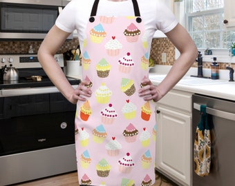 Cupcakes Apron, Holiday Season Gift, Family Present, Christmas Gift, Keepsake, Gifts for bakers, Baking Lovers Gift, Bakery Team Gift