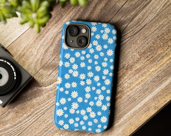 Watercolor Daisies Tough Cases, iPhone Cases, Samsung Galaxy Phone Case, Google Pixel, Tough Case, Daisy Phone Cases, Flower Phone Case
