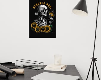 Momento Mori Poster: Stoic Philosophy, Dark Academia Wall Art