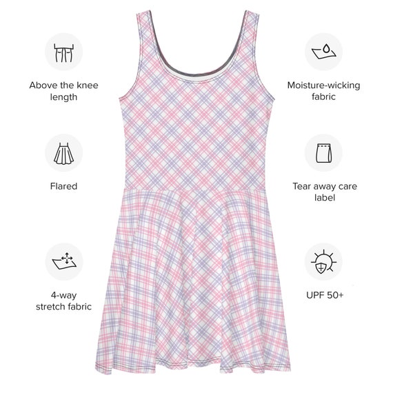 2way Plaid Dress ピンク Embellished plaid minidress in pink - Area | Mytheresa