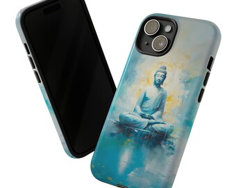 Zen Buddha Tough Phone Cases, Buddhism Art, Samsung Phone Case, Pixel Phone Case, Yoga Lover Gift, Mindfulness Phone Case, Self Care Gift