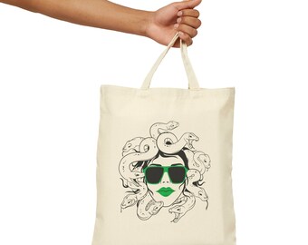 Medusa-draagtas katoencanvas: cadeau Griekse mythologie