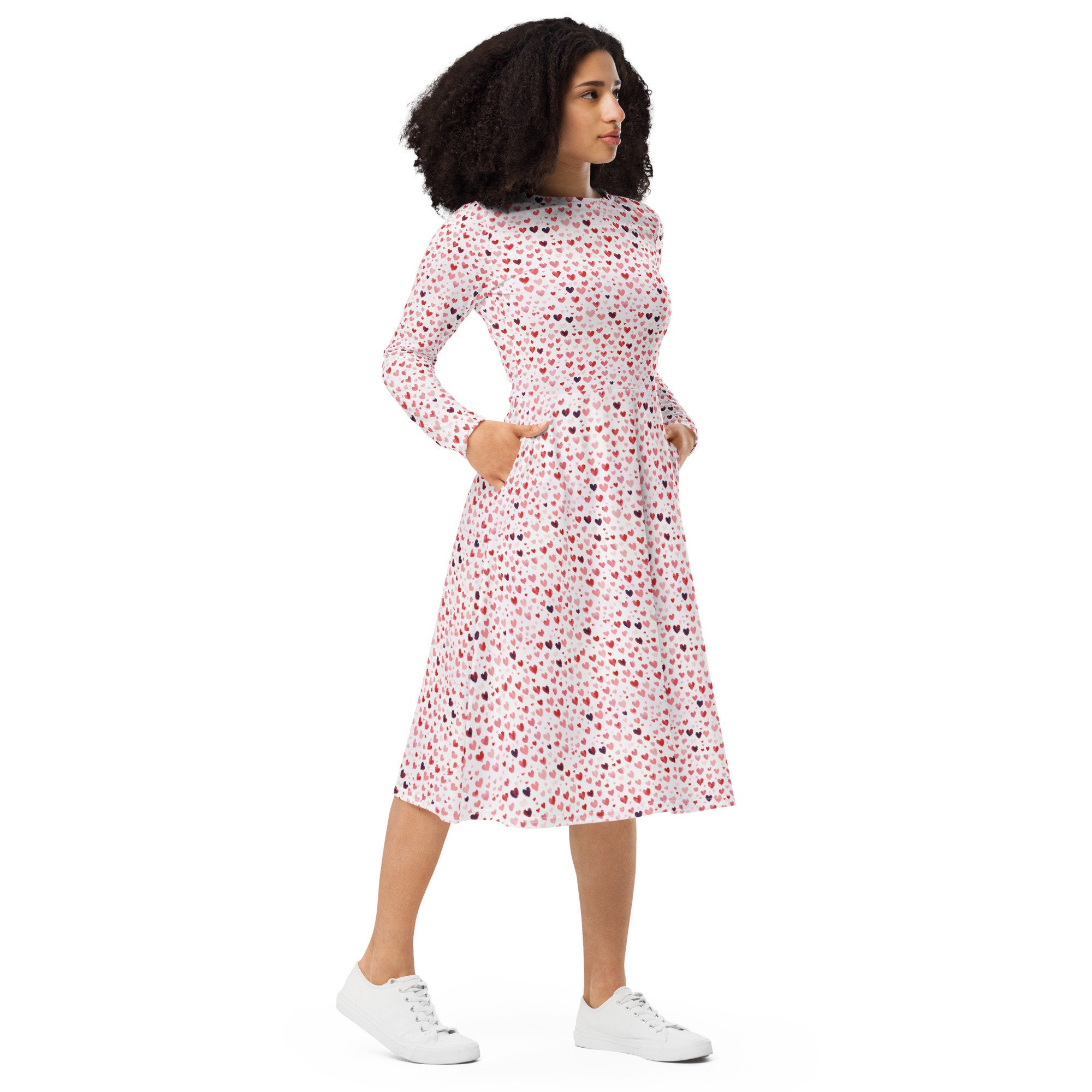 knee length dresses for ladies Frances Valentine Women's Audrey Belted Midi Dress - Red