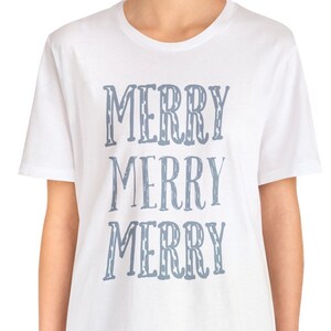 Merry Christmas Short Sleeve Tee, Holiday T-shirt, Family Christmas Shirt, Christmas Gift, X-mas Party Shirt, Trendy Christmas Tshirt