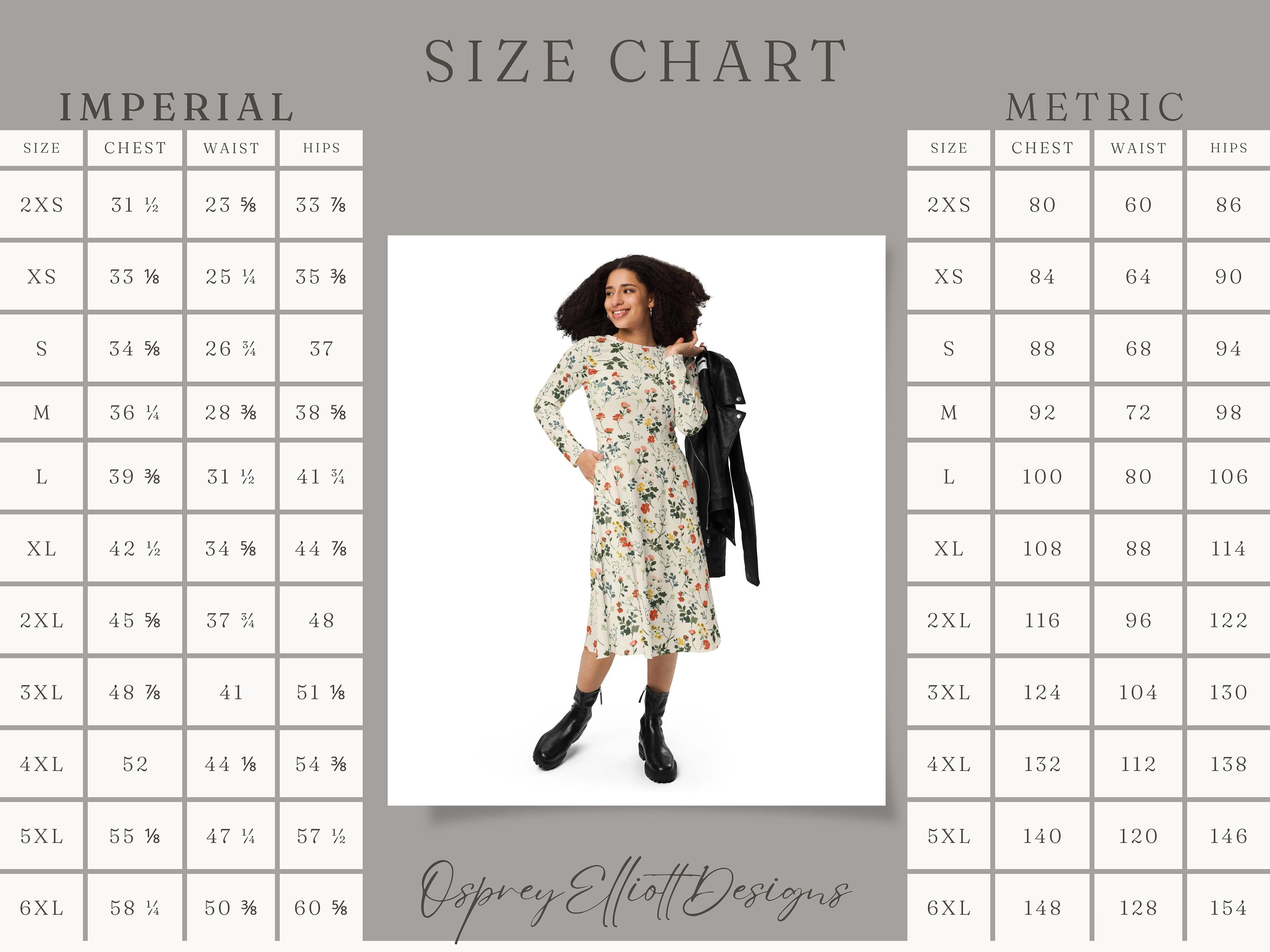 Wildflowers Long Sleeve Midi Dress With Pockets, Floral Print, Spring ...