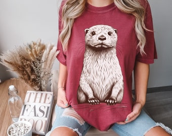 Comfort Colors Otter T-shirt, Otters, Animal Shirt, Nature Tee, Animal Lover Shirt, Otter Tee, Cool Animal T-Shirt, Animal Lover Gift