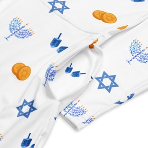 Fun Hanukkah Long Sleeve Midi Dress With Pockets, Holiday Dress ...